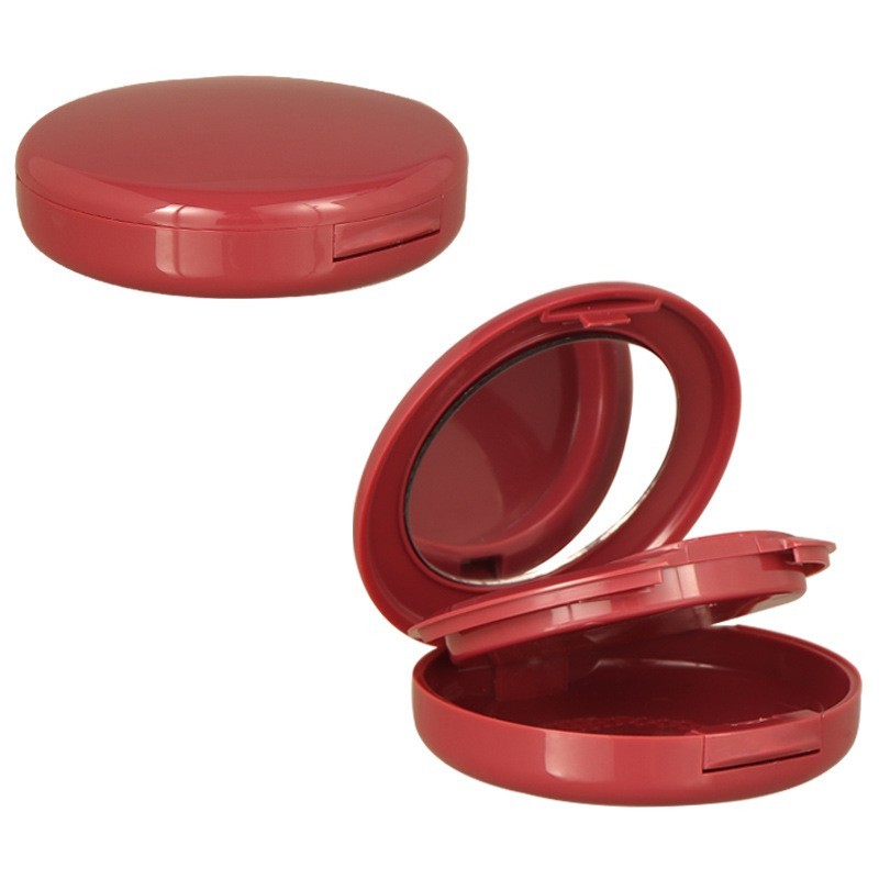 厂家定制大牌同款包材粉盒眼影粉饼空盒子双层圆形带镜片包材塑料图5