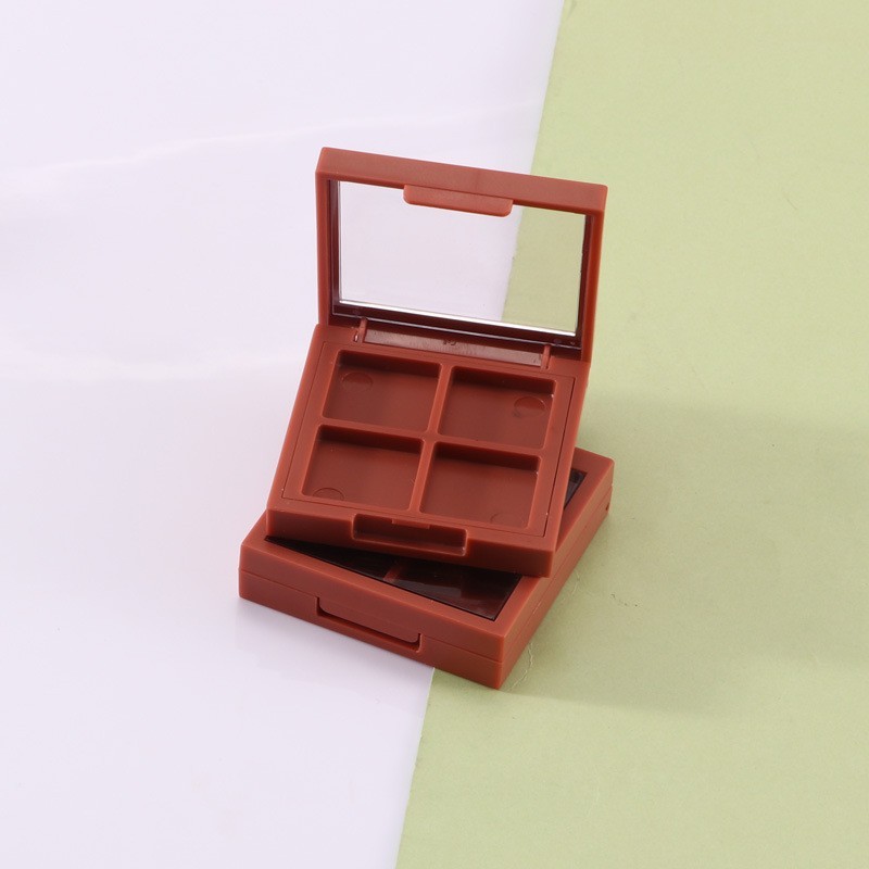 新款化妆品彩妆包材 磨砂感四方四色四格透明眼影包材 厂家定制图5