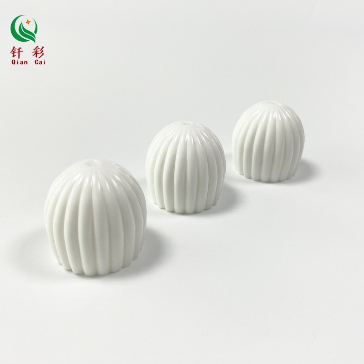 化妆品旋盖 白色贝壳旋转塑料盖子菠萝盖球形内衣洗衣液旋盖图3