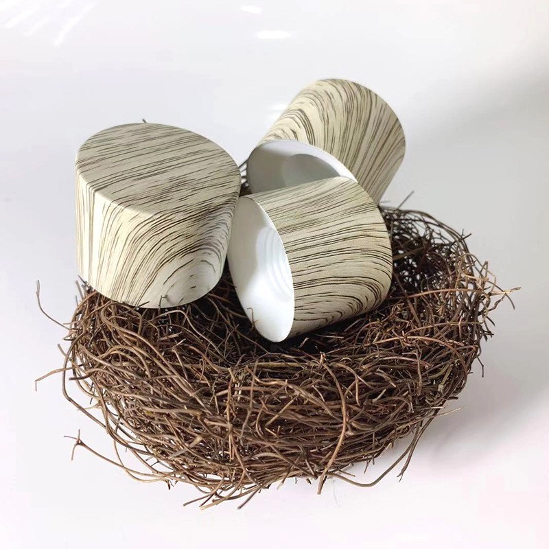 木纹化妆品瓶盖电化铝盖子膏霜瓶供应氧化铝瓶盖电化铝