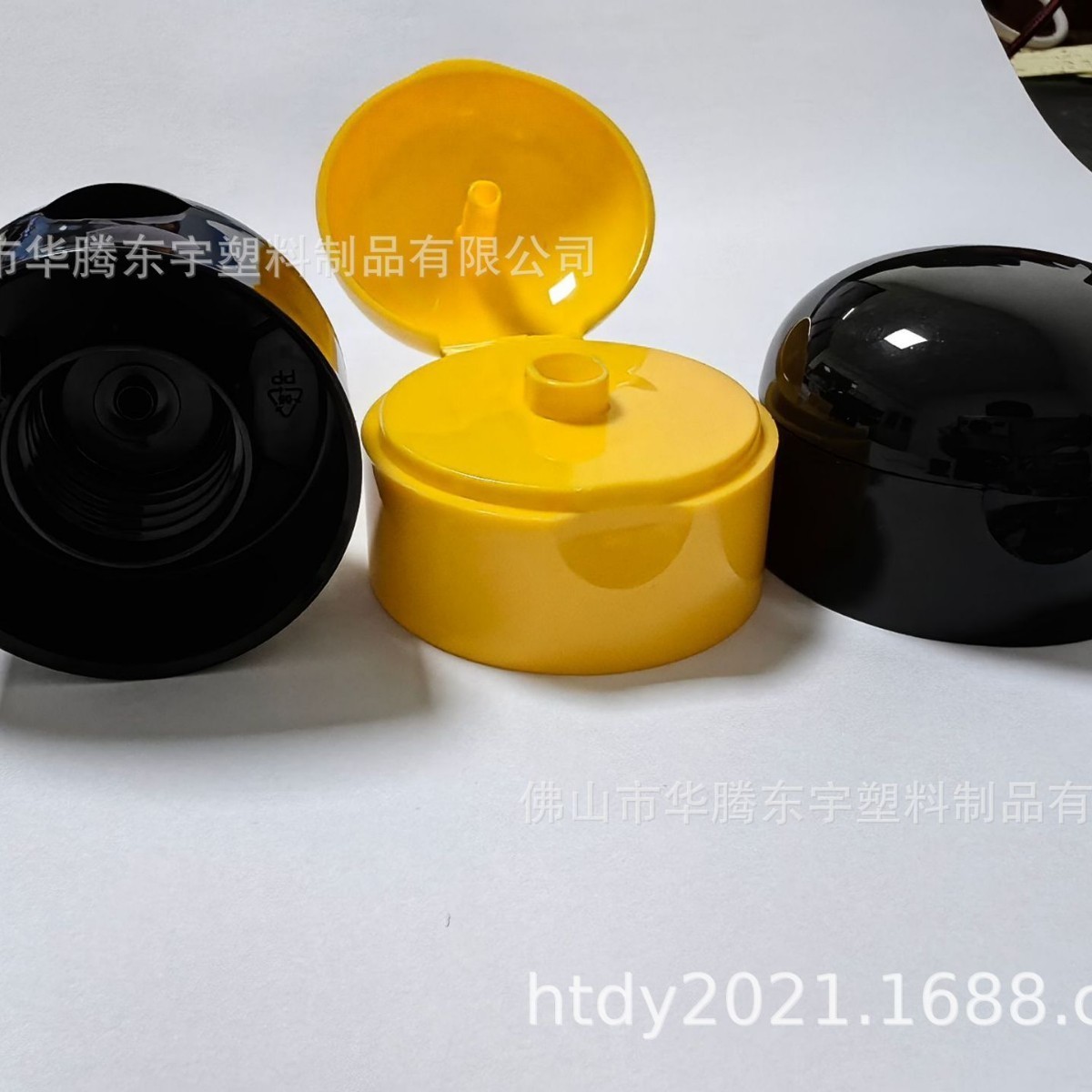 24/410圆顶双层蝴蝶盖化妆品塑料瓶盖双层翻盖圆头掀盖PP盖子图3