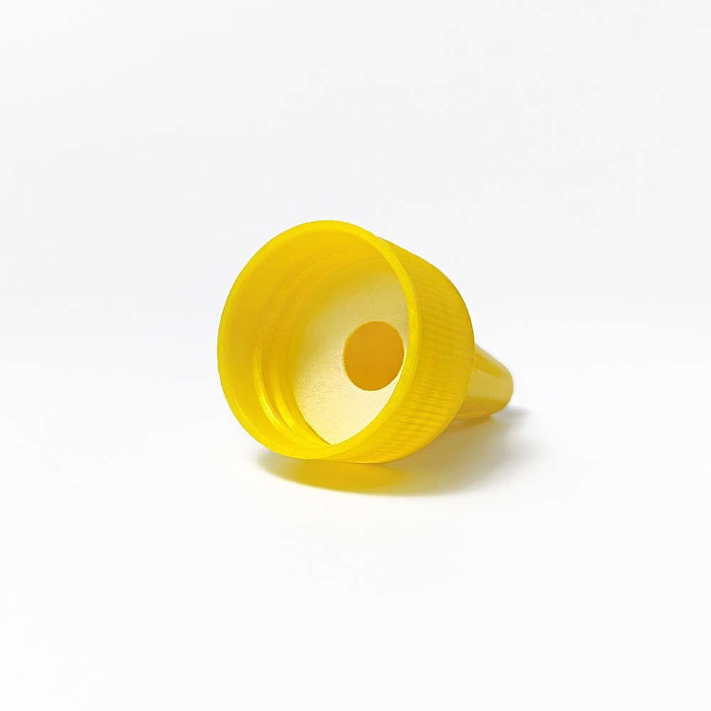 28牙尖嘴塑料盖PP塑料瓶盖尖嘴挤压瓶盖多色电发水盖尖嘴盖子图5