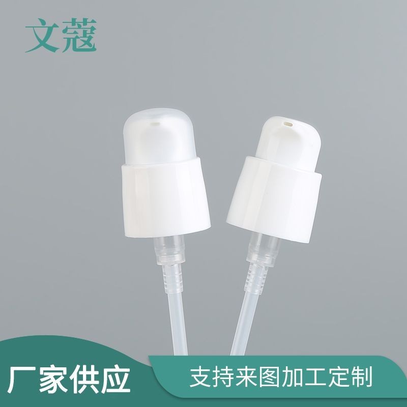 20/400白色磨砂粉泵全罩企鹅头乳液泵化妆品按压式粉底液泵头定妆图3