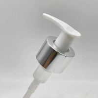 爆款28牙鸭嘴乳液泵头外置左右开关泵消毒洗手液氧化铝银色按压头