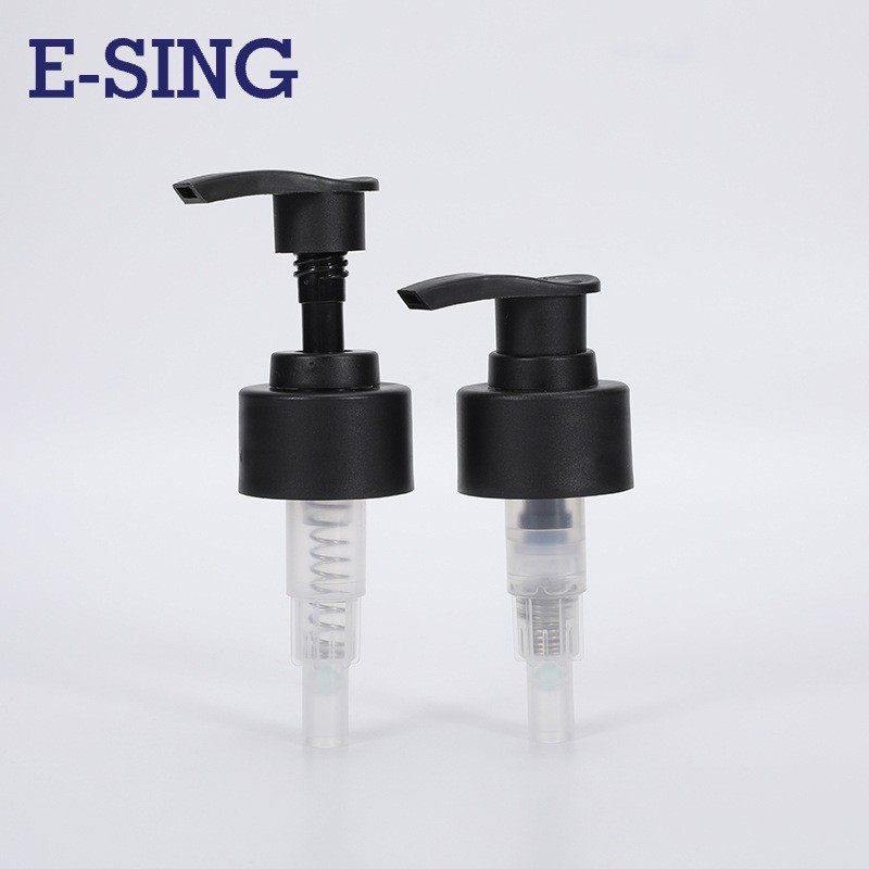 黑色磨砂按压乳液泵化妆品螺纹旋转泵沐浴乳洗发水替换泵头图2