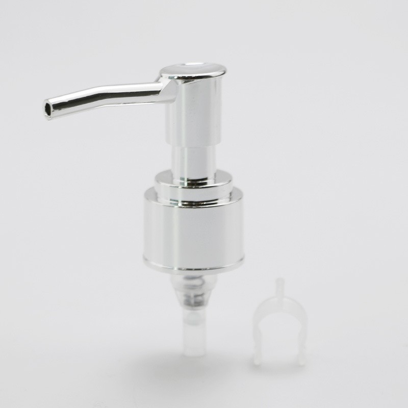 28牙410塑料pp电镀沐浴乳液泵 24牙洗手液电化铝按压泵头图3