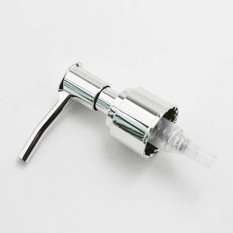 28牙410塑料pp电镀沐浴乳液泵 24牙洗手液电化铝按压泵头图4
