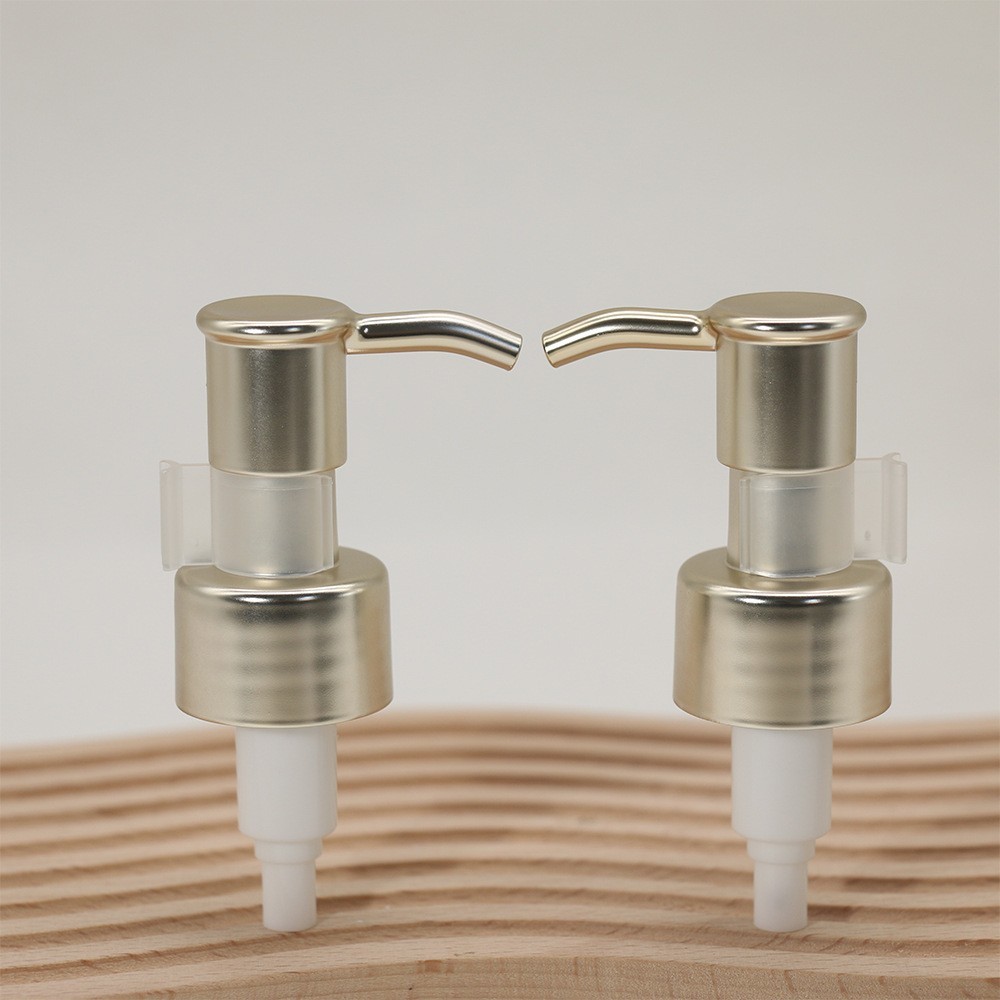 4牙28牙UV电镀哑光金色卸妆油泵精油泵乳液泵