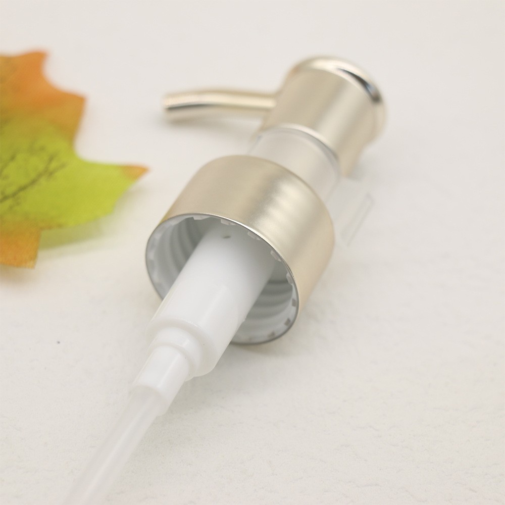 4牙28牙UV电镀哑光金色卸妆油泵精油泵乳液泵图2