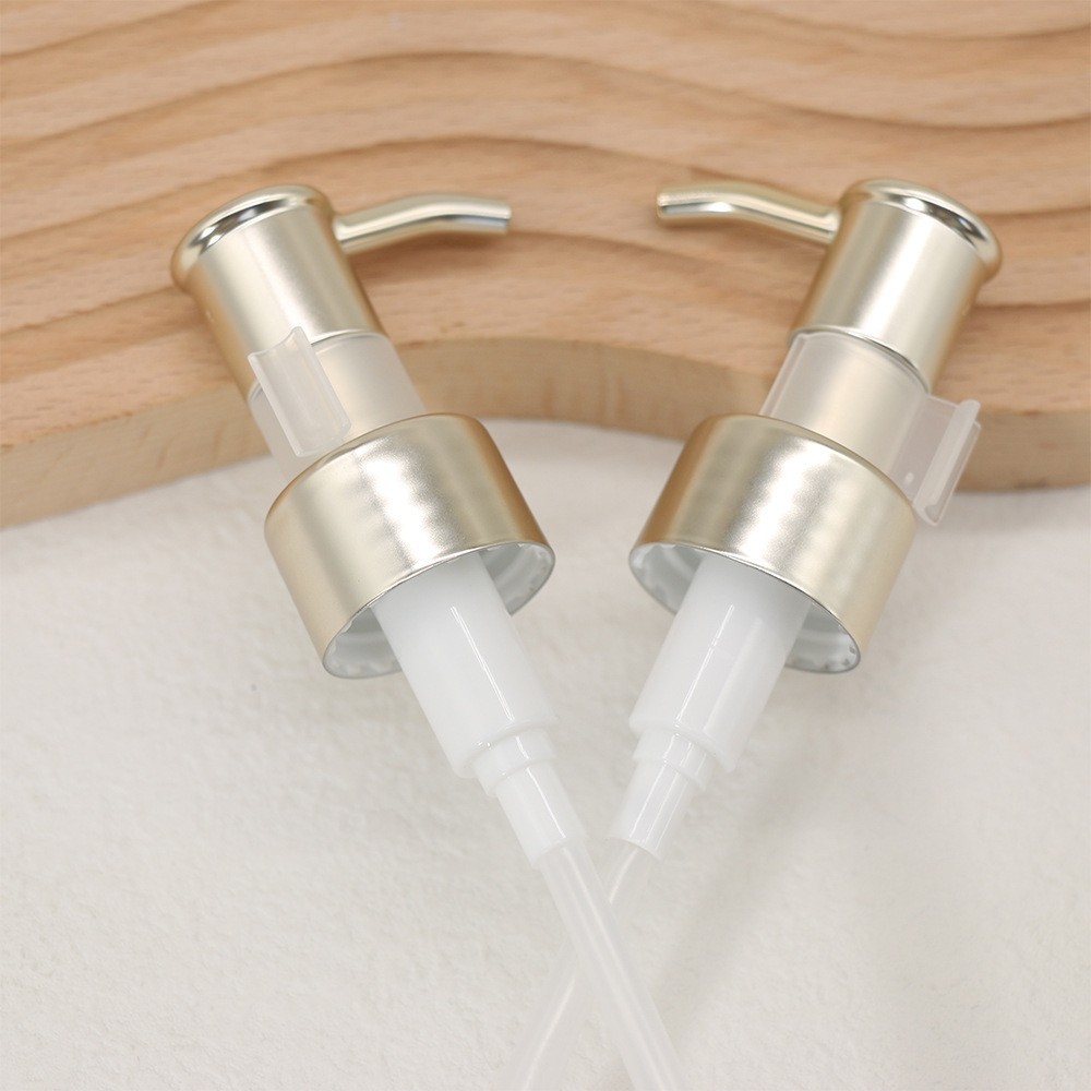 4牙28牙UV电镀哑光金色卸妆油泵精油泵乳液泵图3