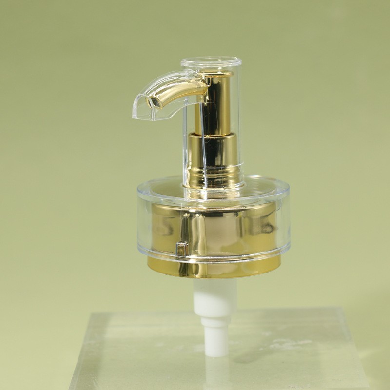 24/410牙电镀澳尔滨泵透明半罩按压乳液泵沐浴露泵头