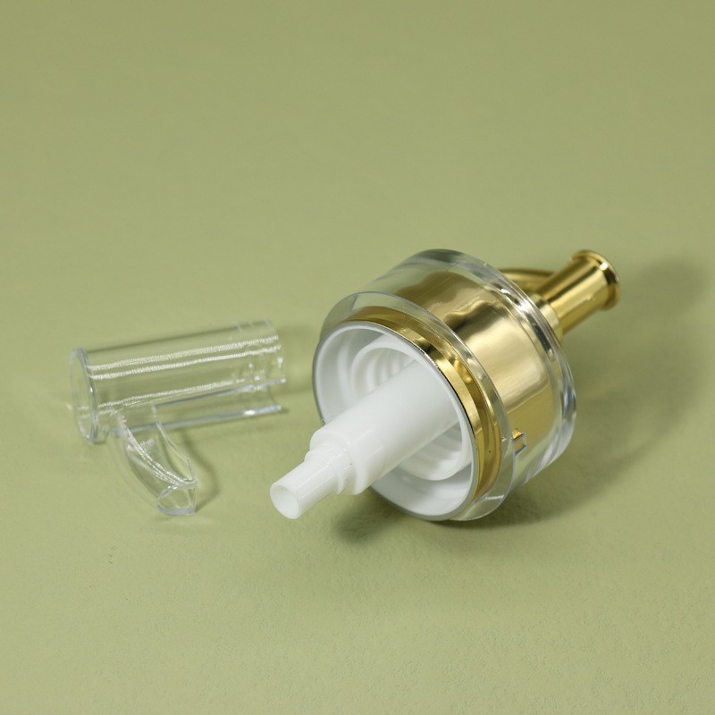 24/410牙电镀澳尔滨泵透明半罩按压乳液泵沐浴露泵头图2