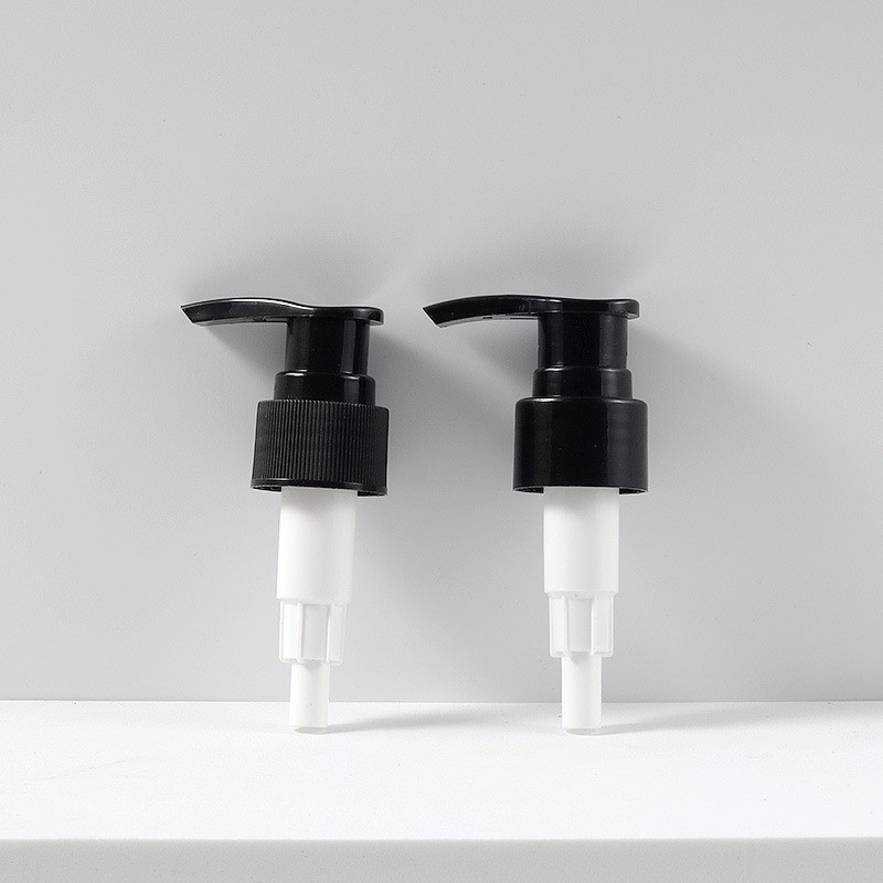 24牙28/410分装瓶乳液泵 洗发水沐浴露按压泵 光面蕾丝塑料螺纹泵图3