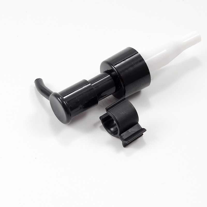 20/24/28/410卸妆油泵塑料带卡扣夹子泵长嘴按压式化妆品乳液泵图4