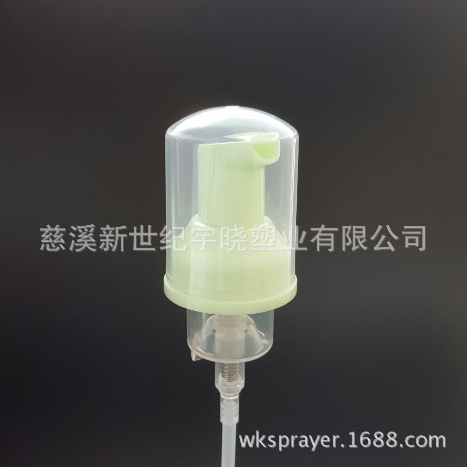 30mm泡沫压泵塑料慕斯瓶洗手液泵头 清洁泡沫泵头 按压式洁面泵头图2