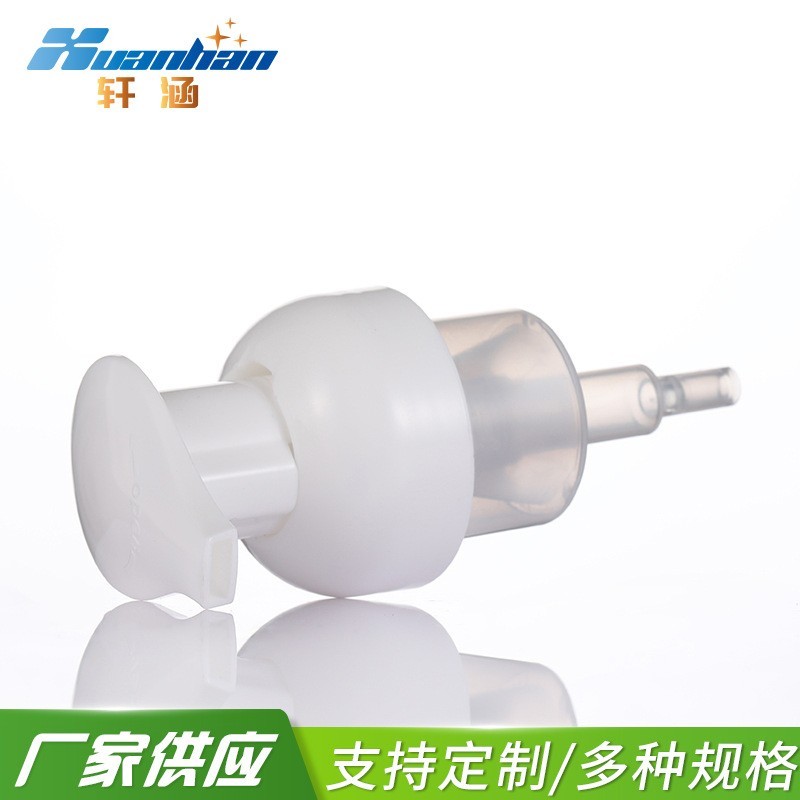28 32 38 42牙白色半罩泵头 外置弹簧洗面奶打泡泵 慕斯泡沫泵图4