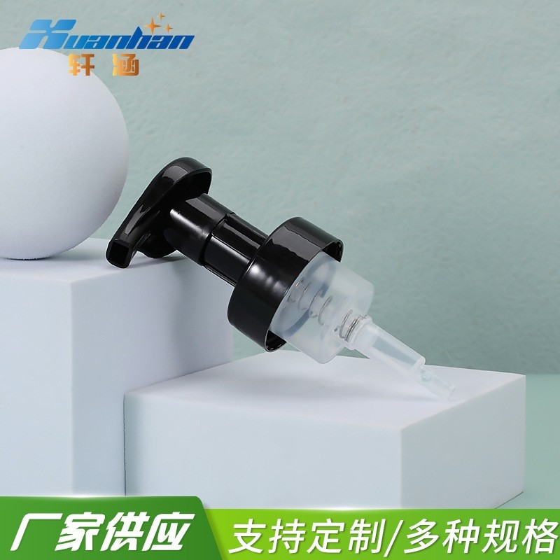 40/400 42/410黑色泡沫泵 化妆品洗护用品泵头 pp塑料卡扣泡沫泵图3