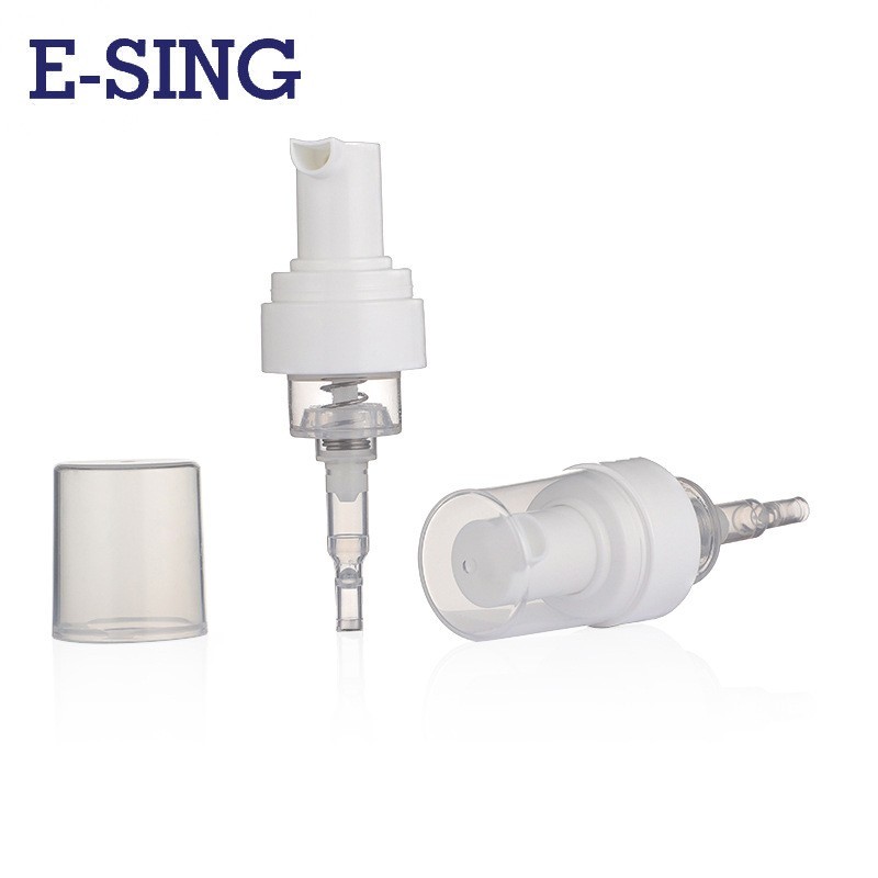 按压塑料起泡泵头 28/400白色洗护分装洁面慕斯泡沫泵图2