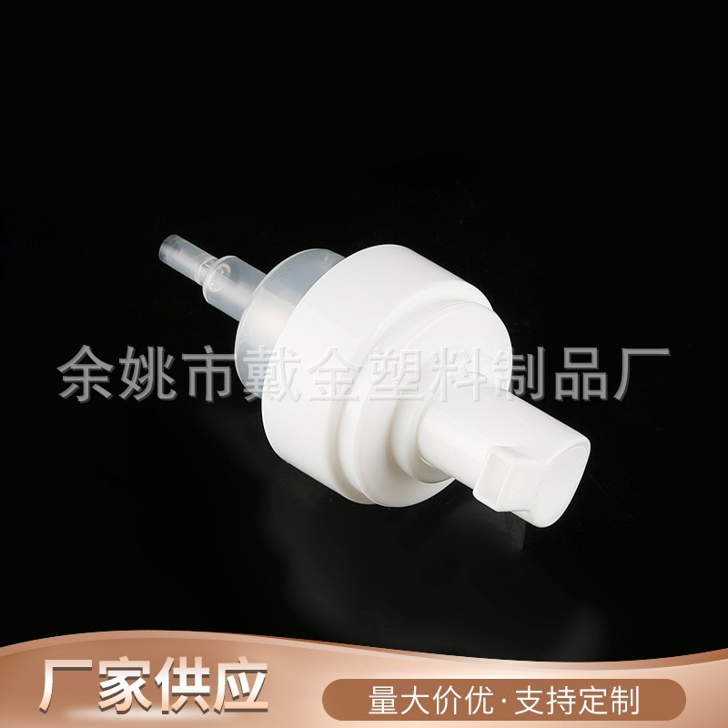 AS全罩43牙洁面泡沫泵按压式注塑方口平肩泵光面塑料慕斯泵头图3