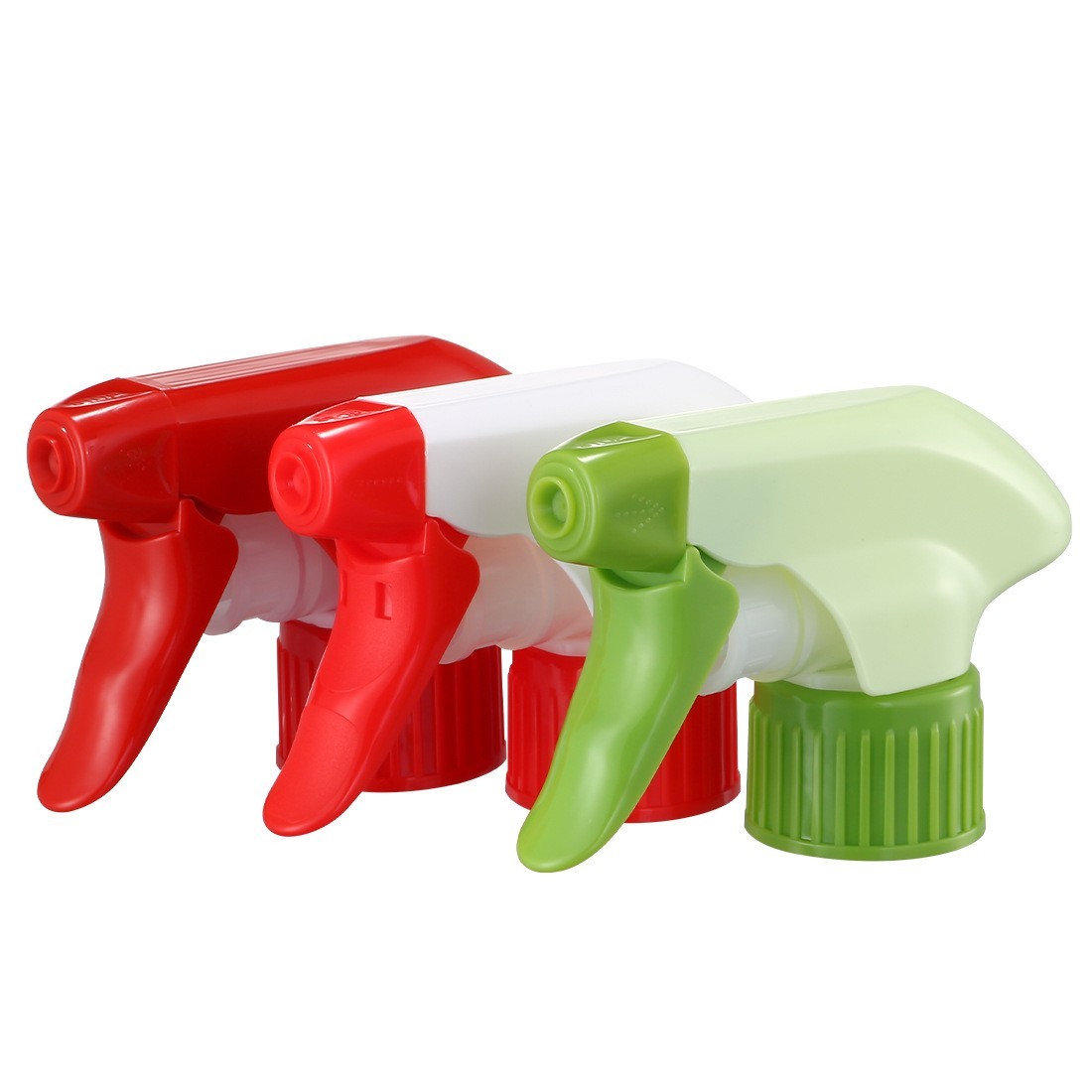 余姚工厂28牙全塑手扣式全塑料喷雾器平泵透明消毒液瓶喷头方枪图2