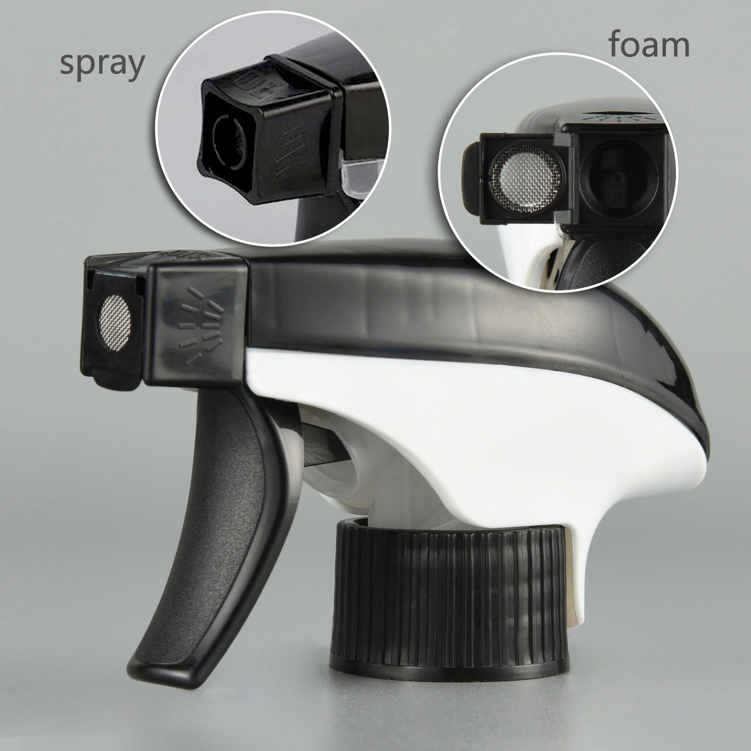 威猛油污净泡沫双罩斜泵真枪手扣喷头28牙400 415塑料方枪喷雾器图2