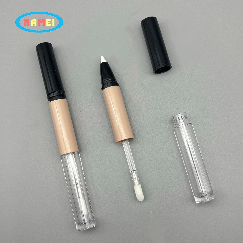 圆形细长唇彩瓶唇线笔二合一唇泥唇蜜管包材撕拉唇线笔管彩妆管图3