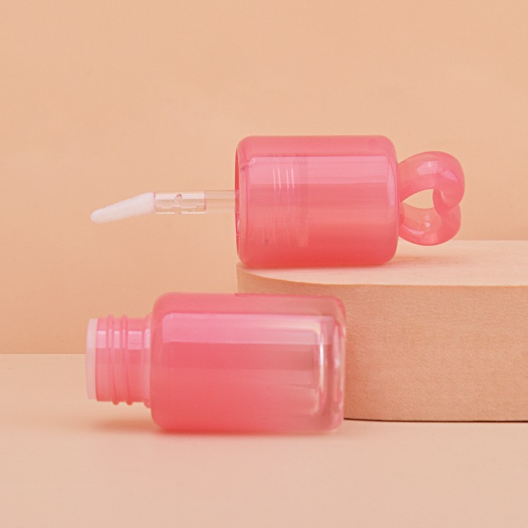 彩妆包材小刷头唇彩管唇釉瓶唇油分装空管爱心圆管3ml图2