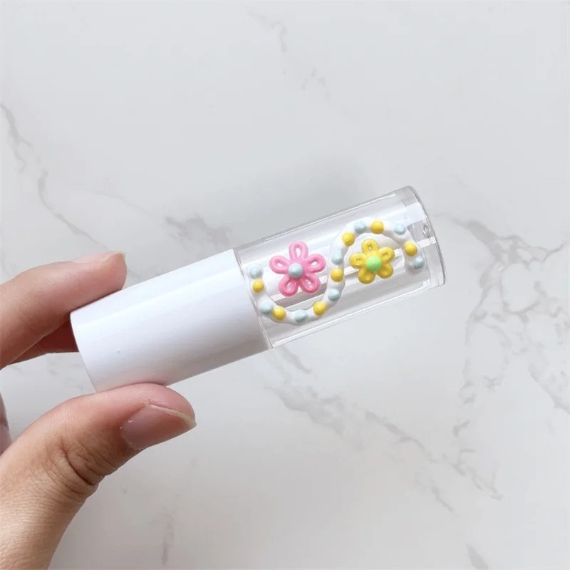 可定制3D手绘4ml唇釉唇彩管透明空瓶化妆品彩妆包装空管工厂图4