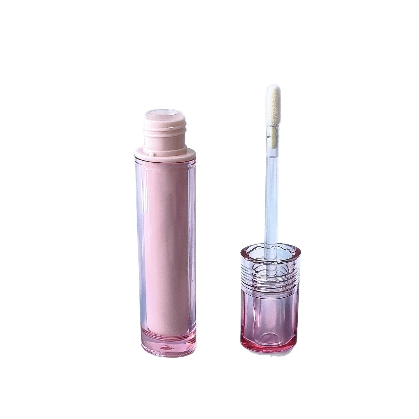 定制4ml热销新款粉色圆形精致双层唇彩管唇蜜唇釉瓶空管分装图2