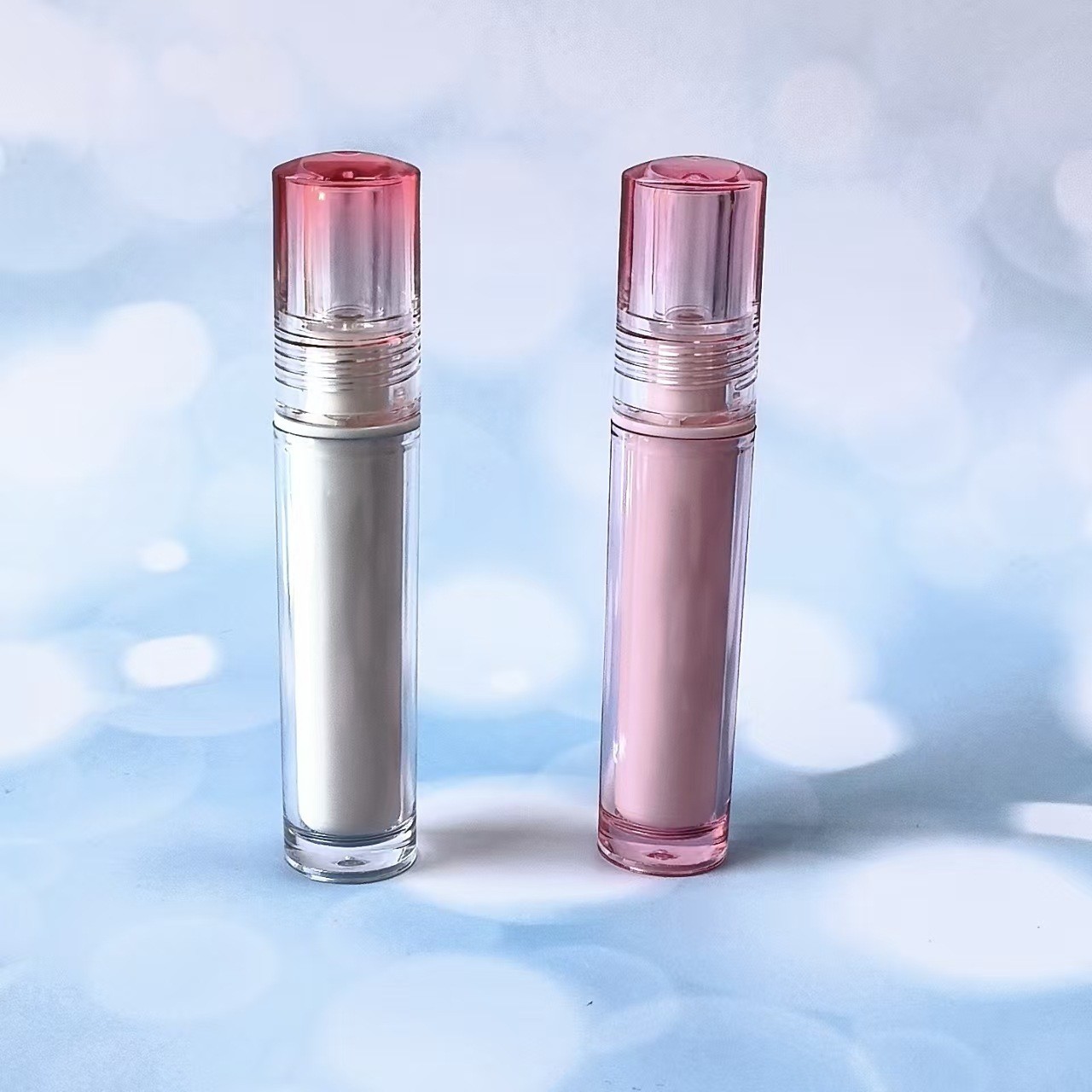 定制4ml热销新款粉色圆形精致双层唇彩管唇蜜唇釉瓶空管分装图5