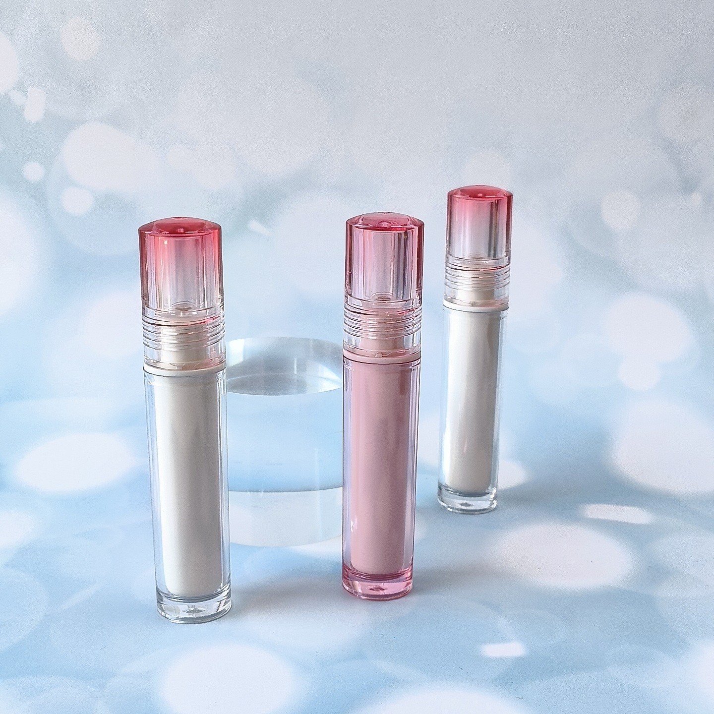定制4ml热销新款粉色圆形精致双层唇彩管唇蜜唇釉瓶空管分装图3