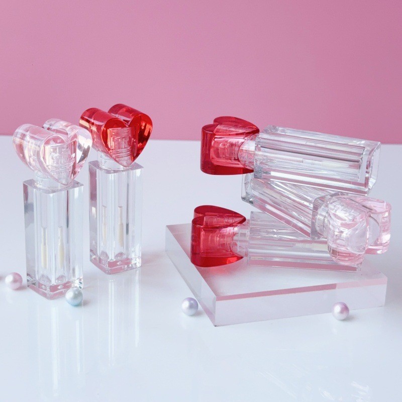 半透爱心粉色唇彩管唇油保湿空管兔耳唇釉管透明管彩妆包材唇彩管图4