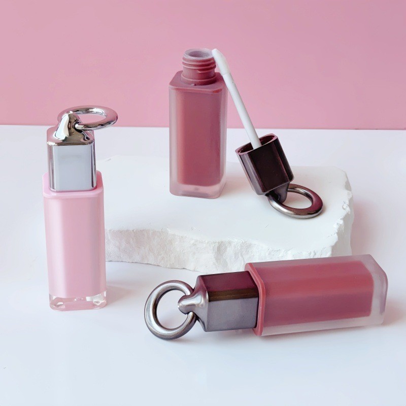 4ml粉色现货唇彩唇釉唇蜜管包材lip gloss 盖子带环可挂挂件图4