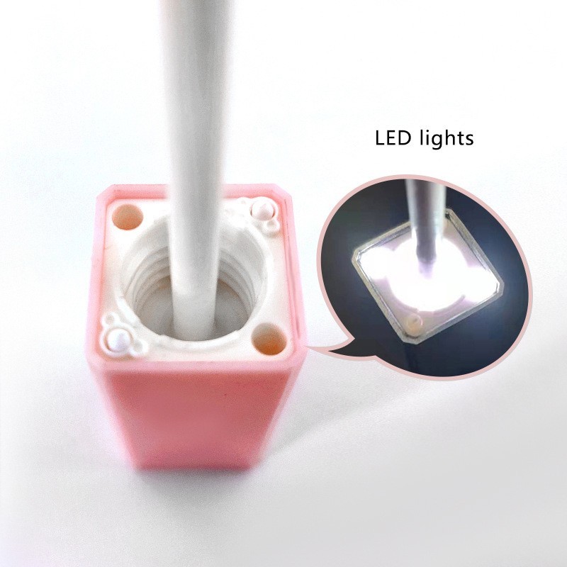 粉色唇彩管带LED发光唇油保湿空管8.5ml透明瓶身彩妆包材唇彩图5