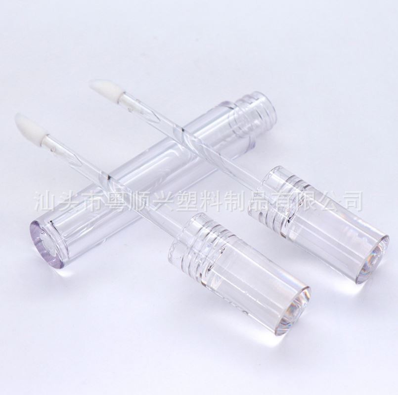 定制全透明实心圆形唇彩瓶唇彩管空管实心petg唇釉管包材图2