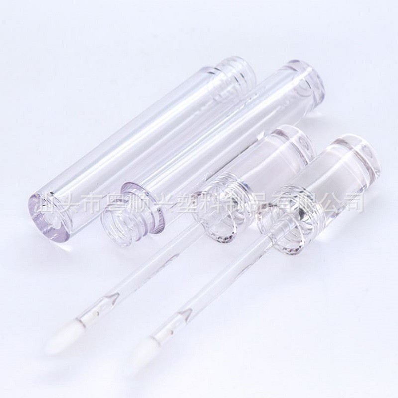 定制全透明实心圆形唇彩瓶唇彩管空管实心petg唇釉管包材图3