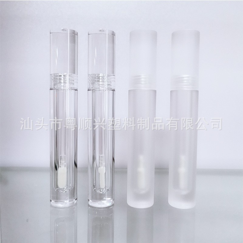 定制全透明实心圆形唇彩瓶唇彩管空管实心petg唇釉管包材图4