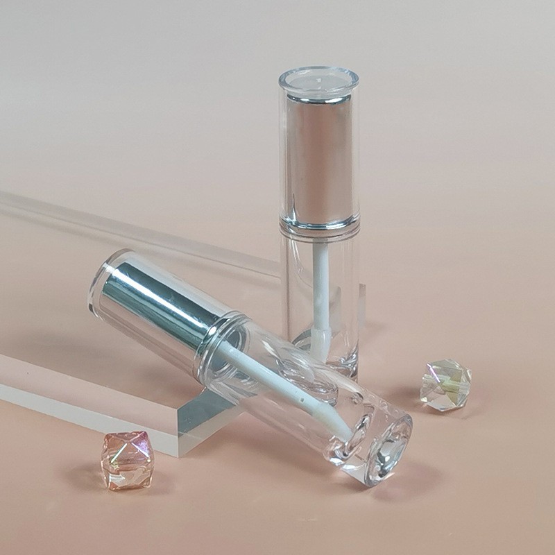 新款圆形透明唇彩管唇膏管双层透视盖高级唇釉管包材图3