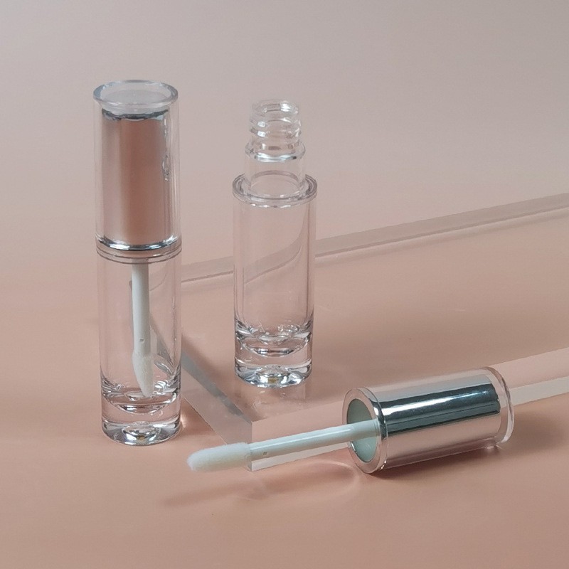 新款圆形透明唇彩管唇膏管双层透视盖高级唇釉管包材图2