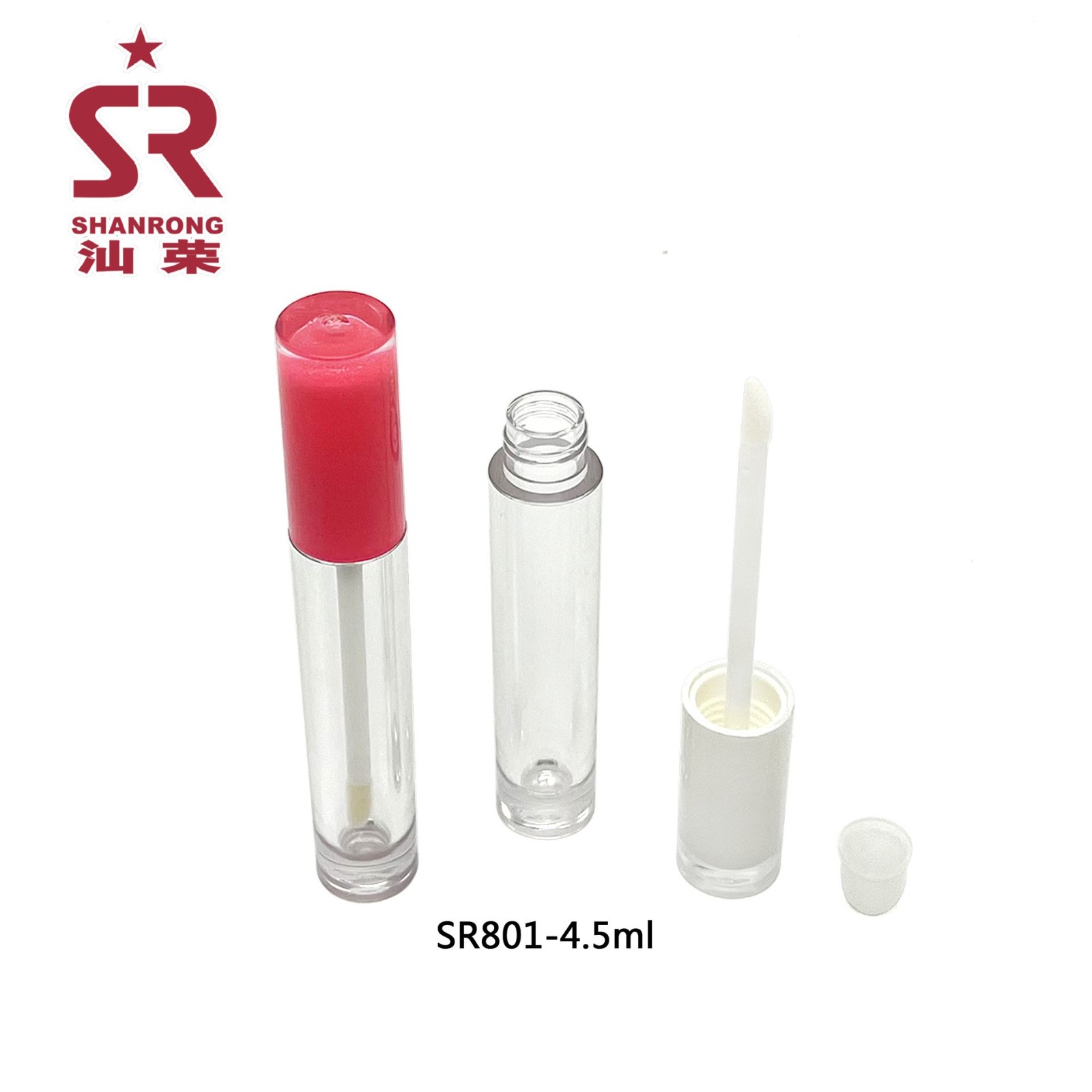 4.5ml 圆形唇彩管 口红管 透明唇釉瓶图2