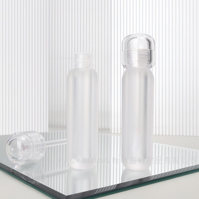 全透明蒙砂瓶椭圆型唇彩瓶唇釉管3ml唇蜜瓶彩妆唇彩空管