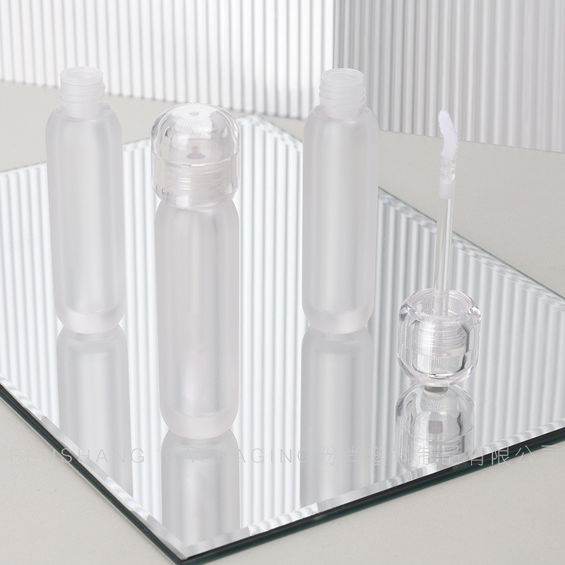 全透明蒙砂瓶椭圆型唇彩瓶唇釉管3ml唇蜜瓶彩妆唇彩空管图4