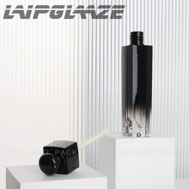 彩妆工厂高档喷镀方管厚壁质感唇釉管唇彩管包材