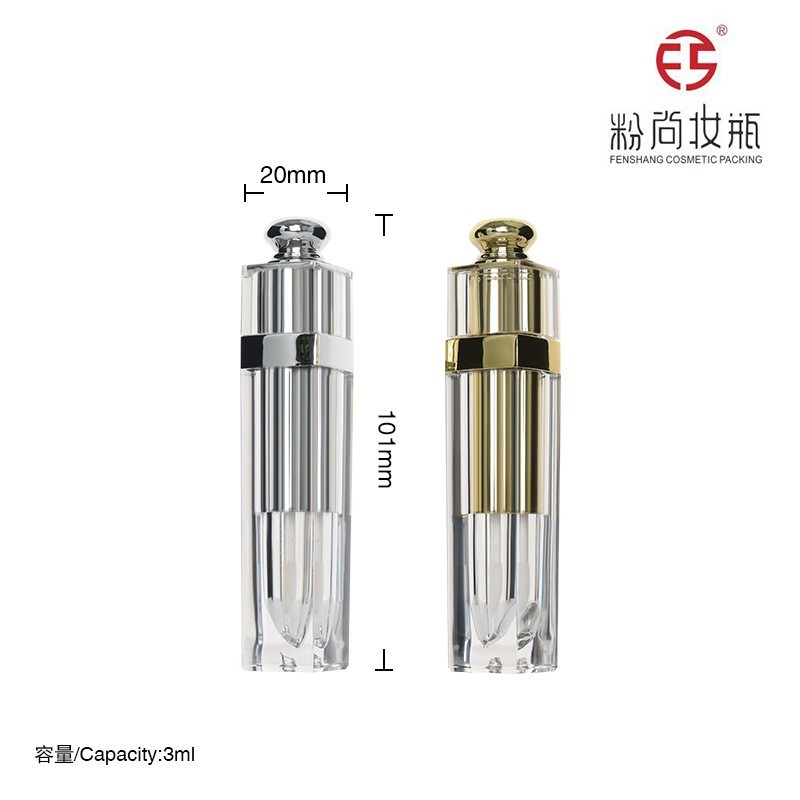 彩妆工厂高档喷镀方管厚壁质感唇釉管唇彩管包材图4