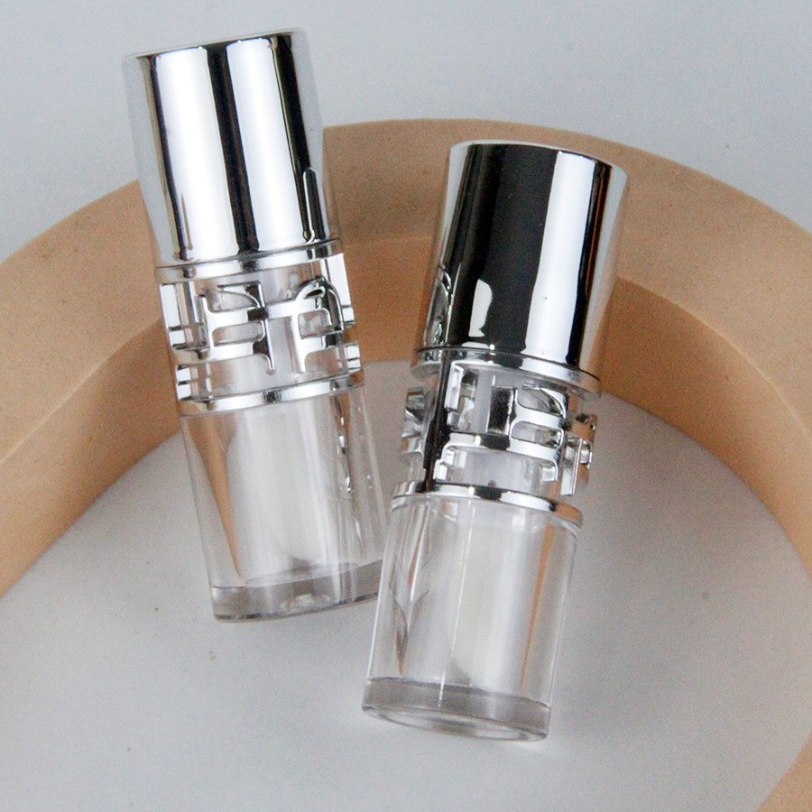 6ml大刷头银色化妆品彩妆 大容量圆形唇釉 唇彩 唇蜜管空管包材