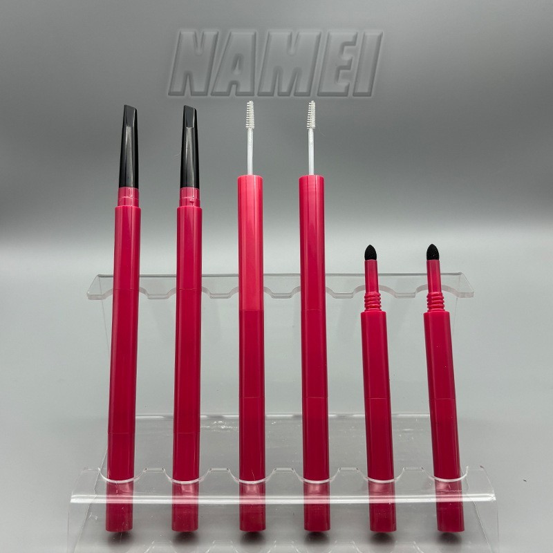 3合1眉笔染眉膏管 眼线管睫毛管极细刷头旋转眉笔包材带棉刷图2