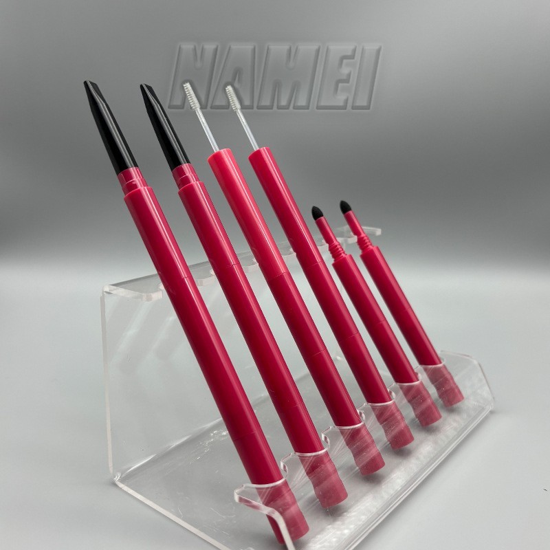 3合1眉笔染眉膏管 眼线管睫毛管极细刷头旋转眉笔包材带棉刷图4