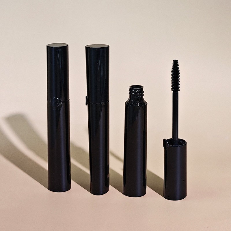 厂家定制黑色带小圆点可烫金睫毛膏管 特大刷头睫毛增长液图2