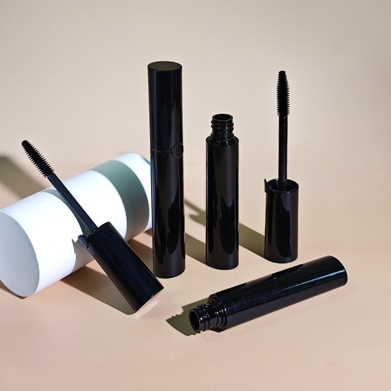 厂家定制黑色带小圆点可烫金睫毛膏管 特大刷头睫毛增长液图3
