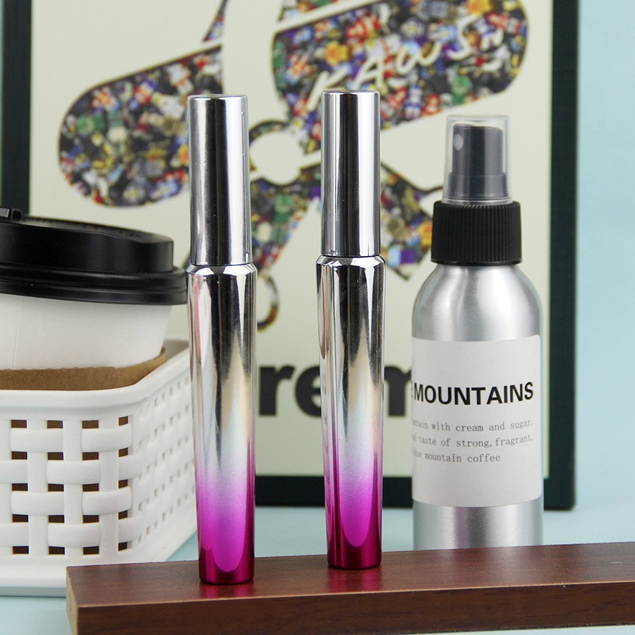 新款圆型喷镀渐变睫毛膏管包材 16毫升睫毛增长液管 化妆品包材图2